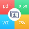 Contacts to XLSX PDF CSV VCF