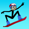 Stickman Snowboarder Free App Icon