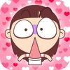 Crazy Girl - Animated Stickers Emoji 2048 Version Free Puzzle Game