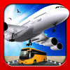 3D Plane and Bus Simulator PRO - Airplane and Car Parking Driving and Racing - Training Game on Real City Airport