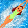 American Gymnastic Girl Swim-ming  Back-flip Elite swinging Compitition pro App Icon