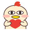 Baby Chicken Go Animated Stickers