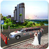Top Wedding Car in City Traffic Highway for Groom
