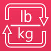 Pounds to kilograms and kg to lb weight converter App Icon