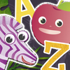 ABC Animal vs Veggie Flash Cards - Fun Animals and Vegetables Alphabet Flashcards from A to Z for Kids
