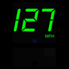 JustSpeed large GPS speedometer display with max speed and course