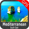 Marine Mediterranean South East - GPS Map Navigator App Icon