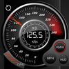 Speedo GPS Speed Tracker Car Speedometer Cycle Computer Trip Computer Route Tracking HUD App Icon