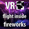 VR Fireworks Drone Flight in the middle - Virtual Reality 360