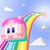 Pixel Parkour On The Colorful Cloud App Icon